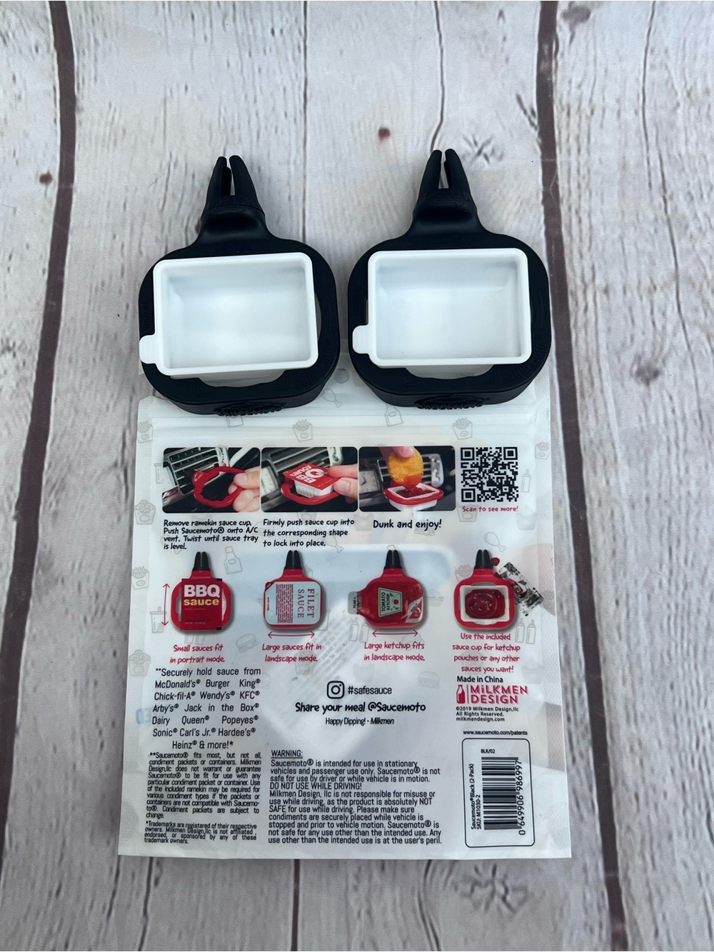 Saucemoto Dip Clip (An in-car sauce holder for ketchup/dipping sauces) 2 pack - Picture 7 of 14
